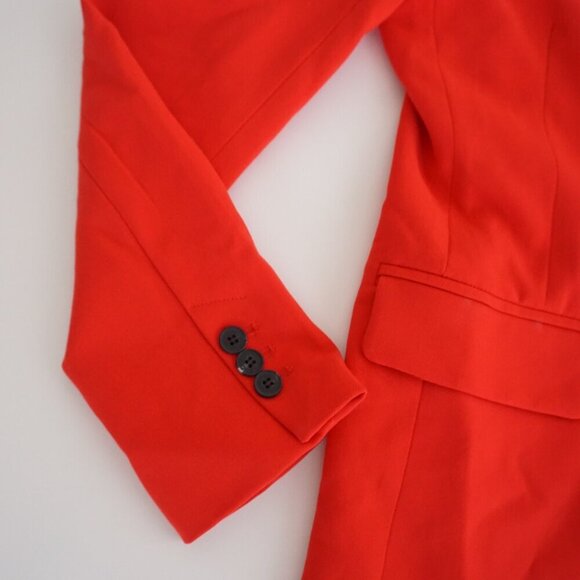 Dynamite Lorelei Salsa Red One Button Slim Blazer P/S NWT - Picture 9 of 11